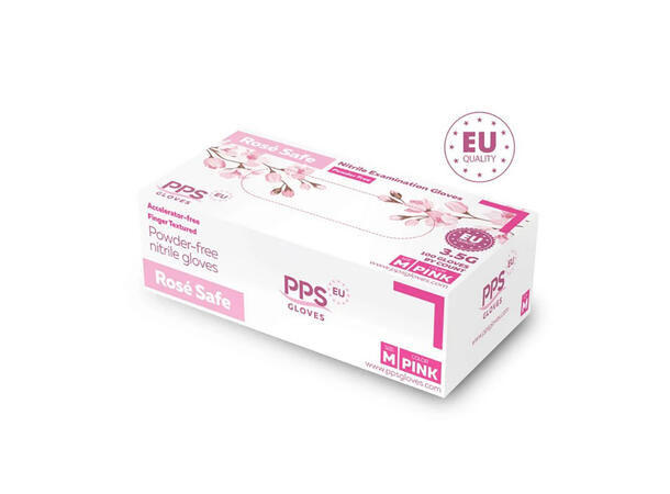 PPS Rosé Safe 3.5G PNK XS Pink Nitrile Examination Gloves 