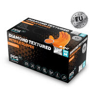 PPS Diamond Grip 8.0G ORA S Orange Diamond Textured Nitrile Gloves