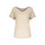 Lily V-neck Sand Melange XS T-shirt med V-hals 