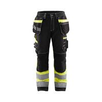 1794 Varselbukse m stretch BLK/YEL C44 Klasse 1